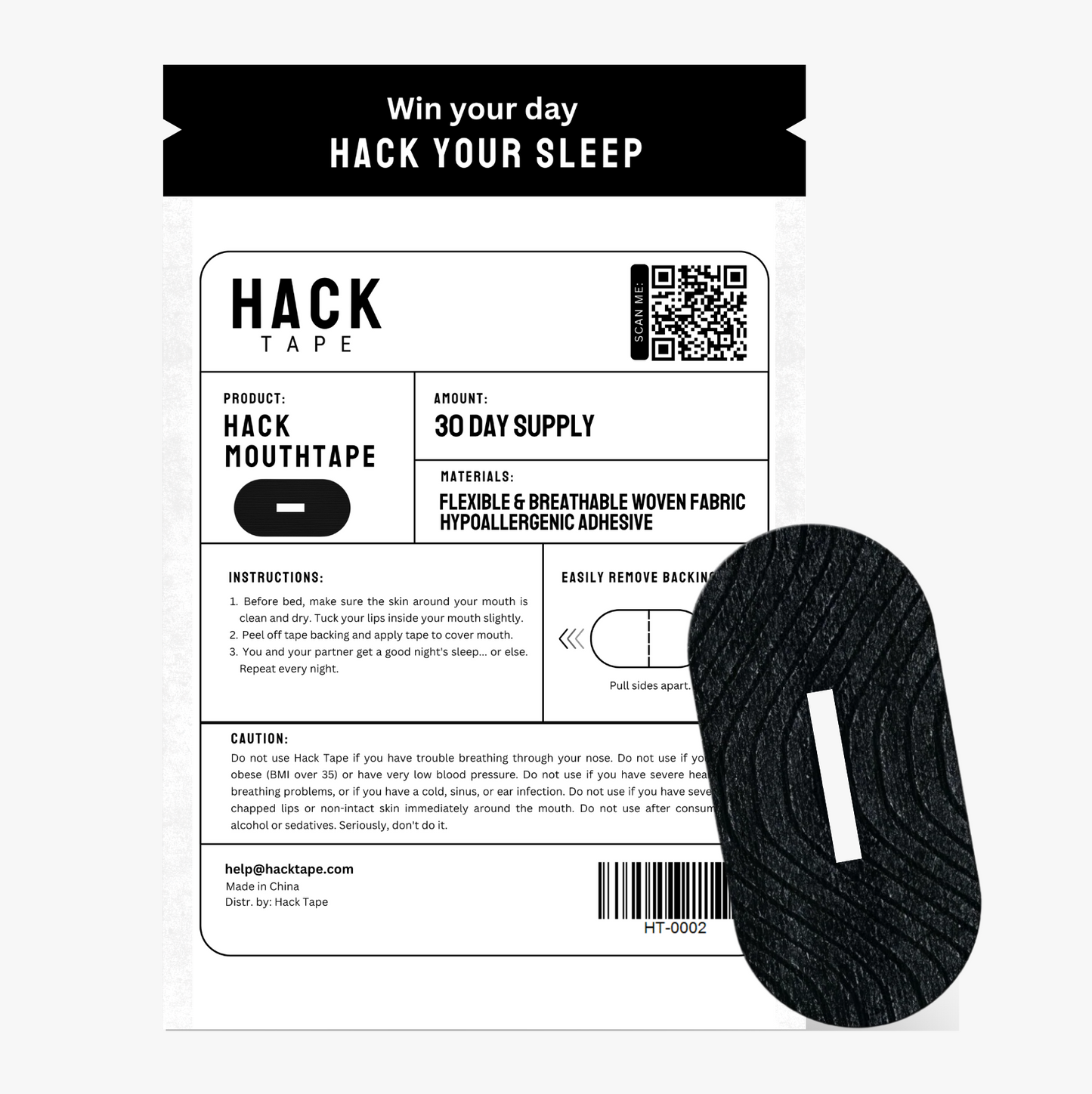 HACKTAPE Burnos kvėpavimo juostelės